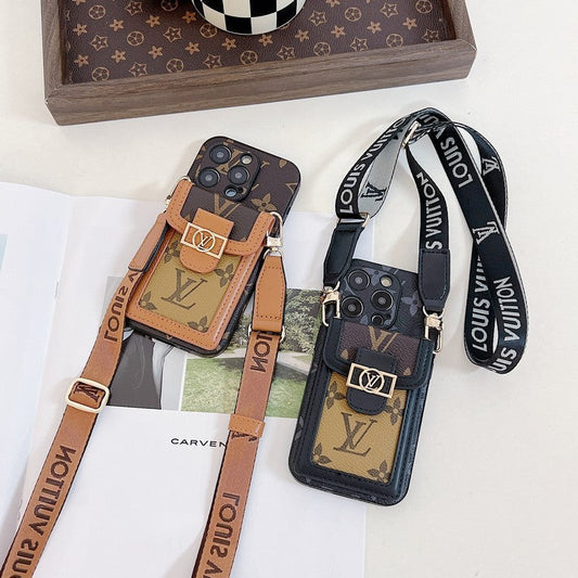 Luksus kortholder Crossbody iPhone-deksel