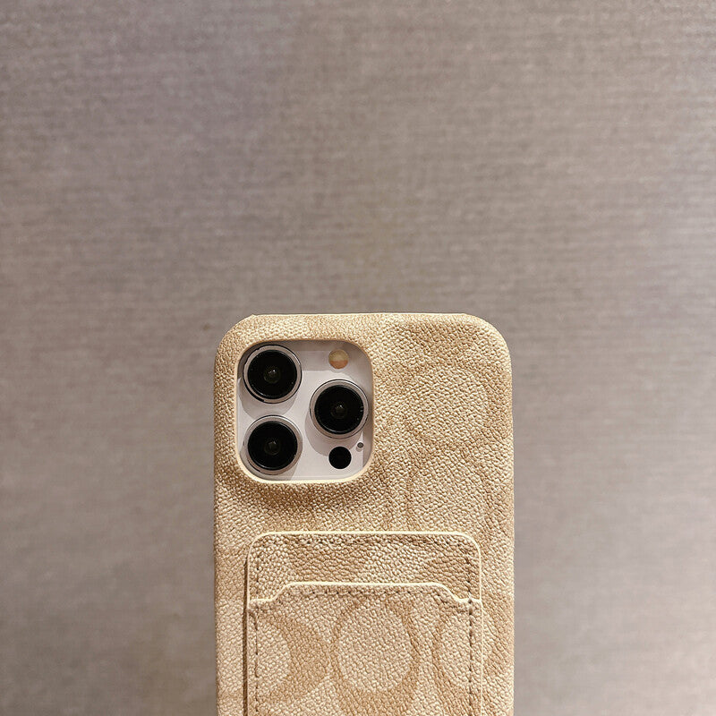 Klassisk klassisk iPhone-deksel med kortholder Hvit -JQB240330
