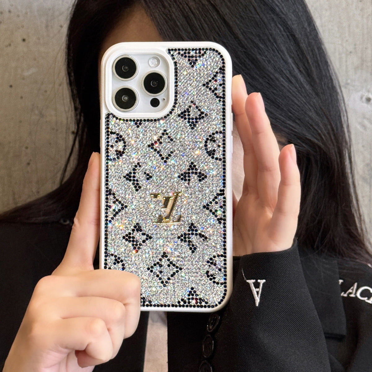 Funda para iPhone inspirada en Y - S - L holográfica con purpurina de lujo - Edición Diamond Shine