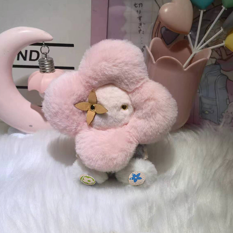 Sød solsikke plys nøglering – Vivienne Doll Bag Charm til kvinder, bil<rAMP>rygsækdekoration
