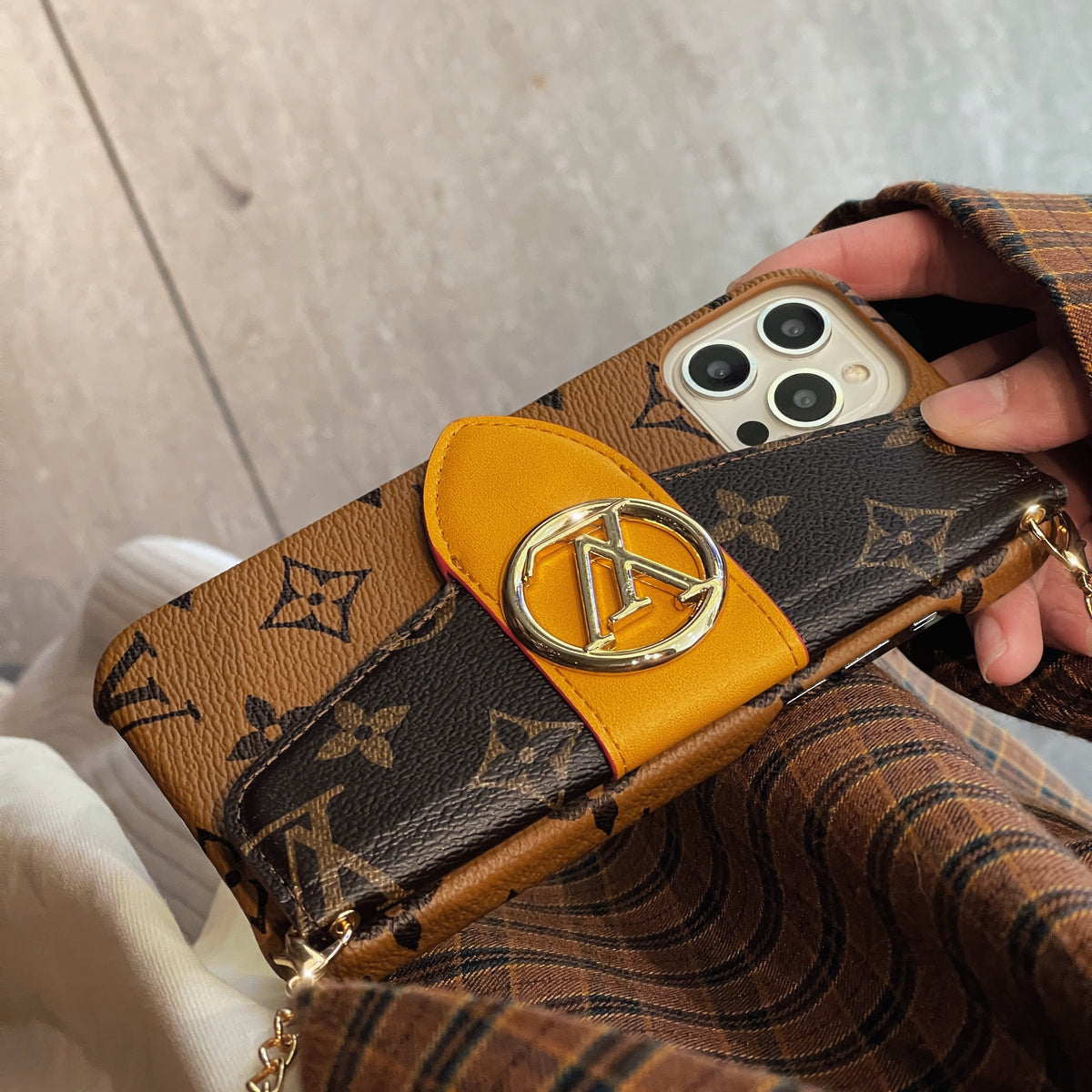 Luxus CrossBody kártyatartó iPhone tok