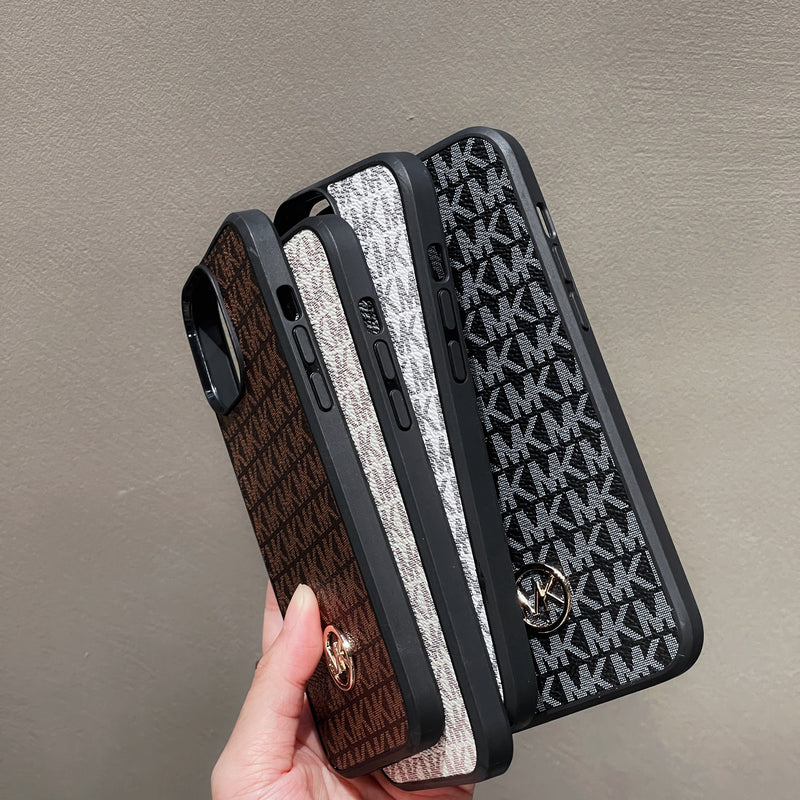 Capa luxuosa para iPhone marrom-MKK240603