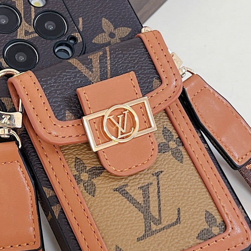 Luksus kortholder Crossbody iPhone-deksel