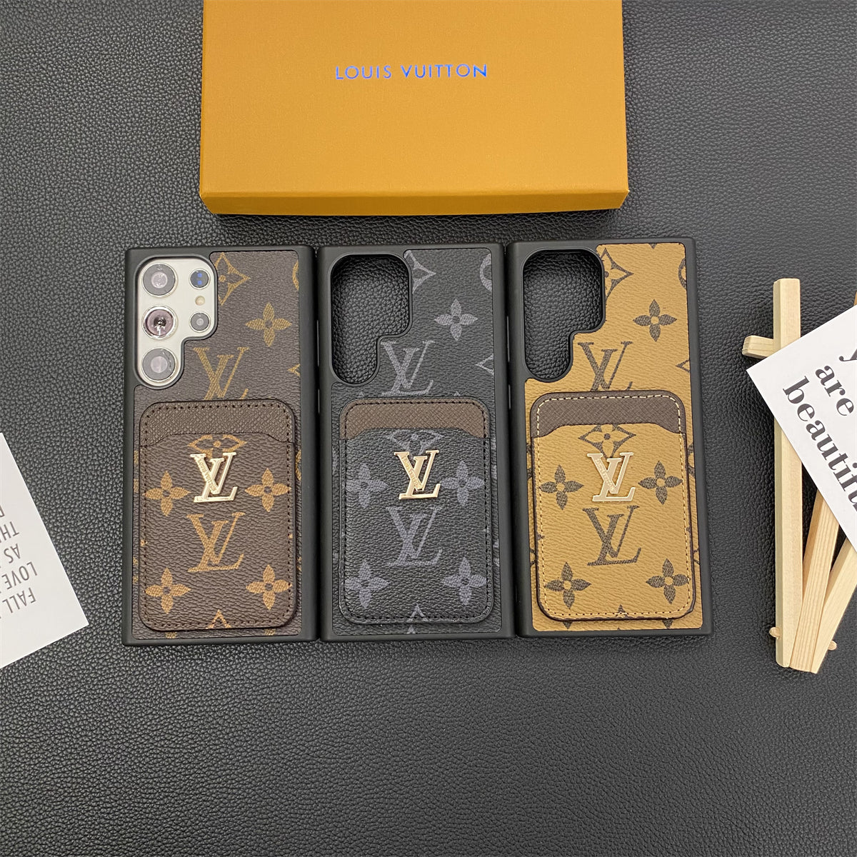 CAPAS DE TELEFONE SAMSUNG GALAXY PETITE MALLE PORTA-CARTÃO MONOGRAMA CANVAS