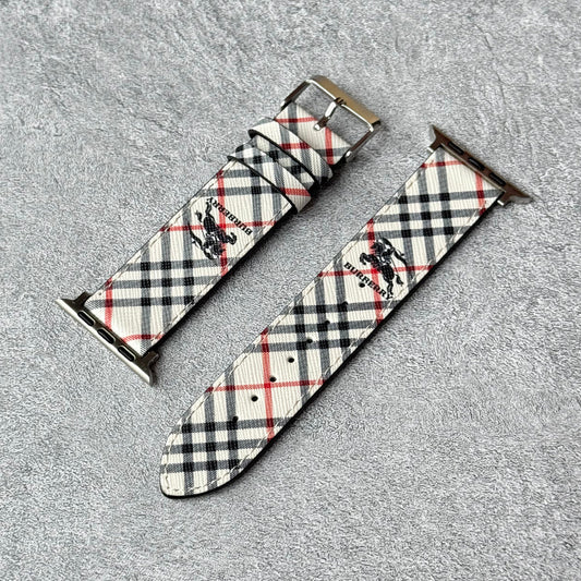 Leather Monogram Apple Watch Bands