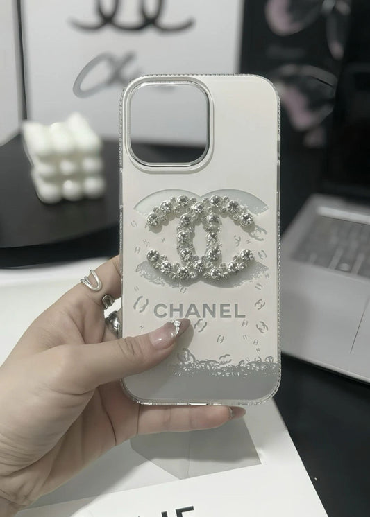Étui iPhone en cristal de luxe élégant avec bracelet