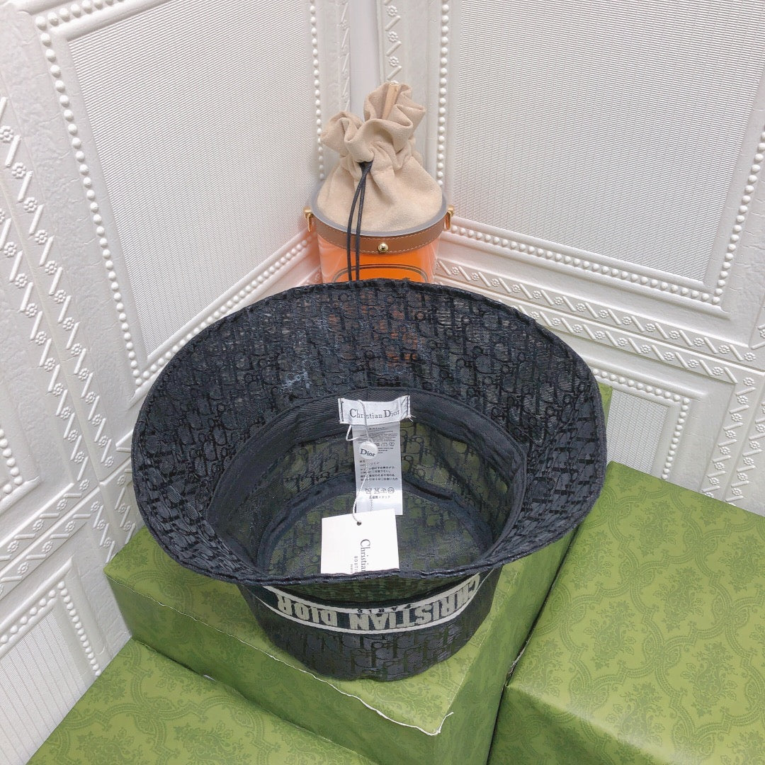 Vintage Sheer Organza Logo Bucket Hat til kvinder & Mænd