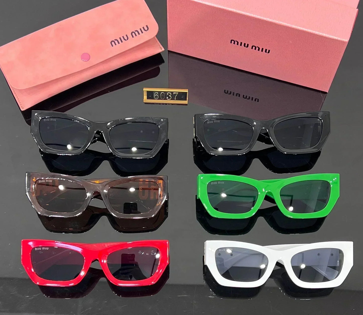 Fashion Square Cat-Eye solbriller 6037