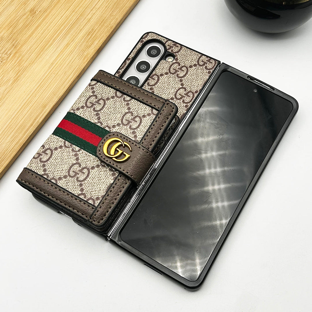 Luxusní módní kožené pouzdro Samsung Galaxy Z Fold 6