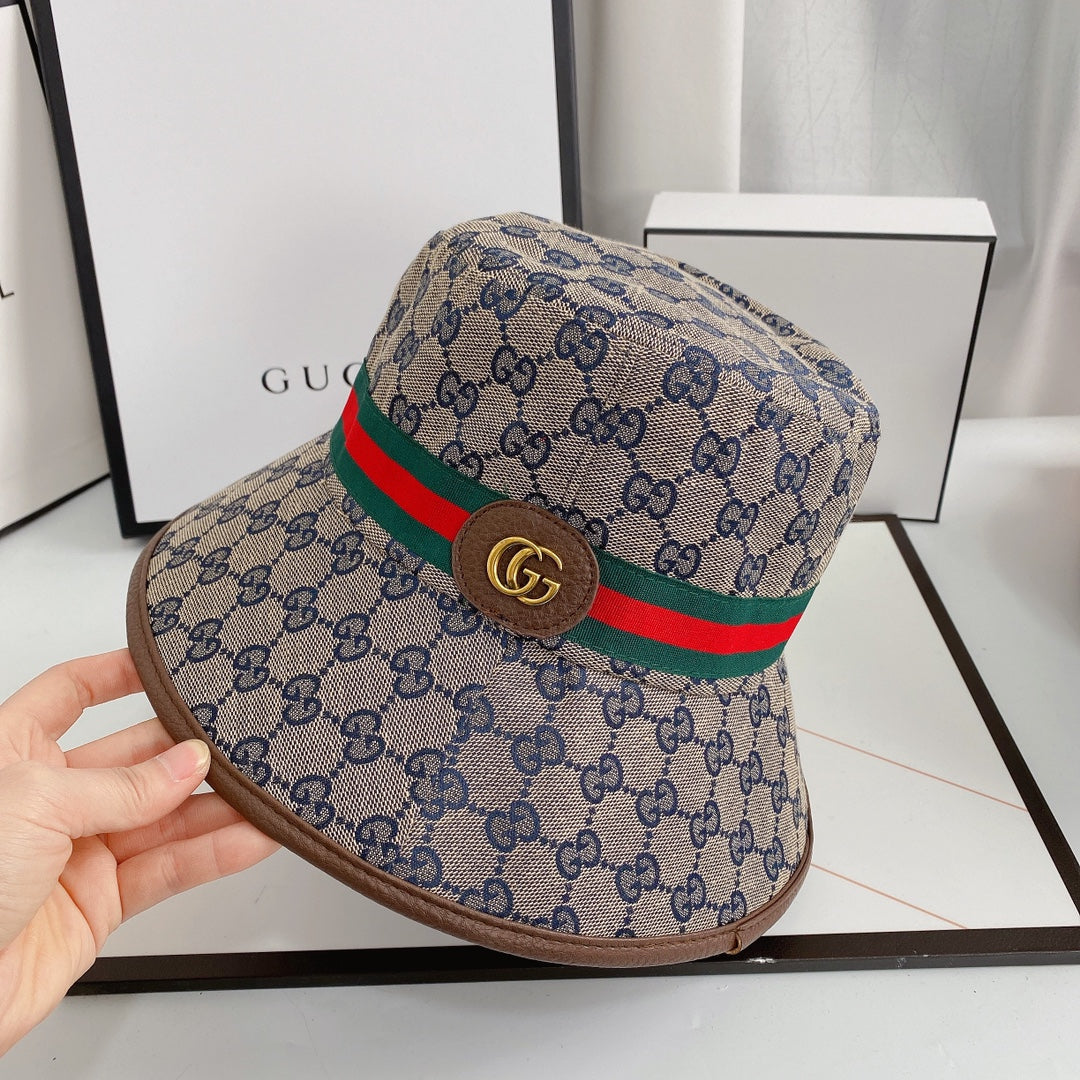 Klassisk GG Supreme Web Stripe Bucket Hat | Luksus designerhat