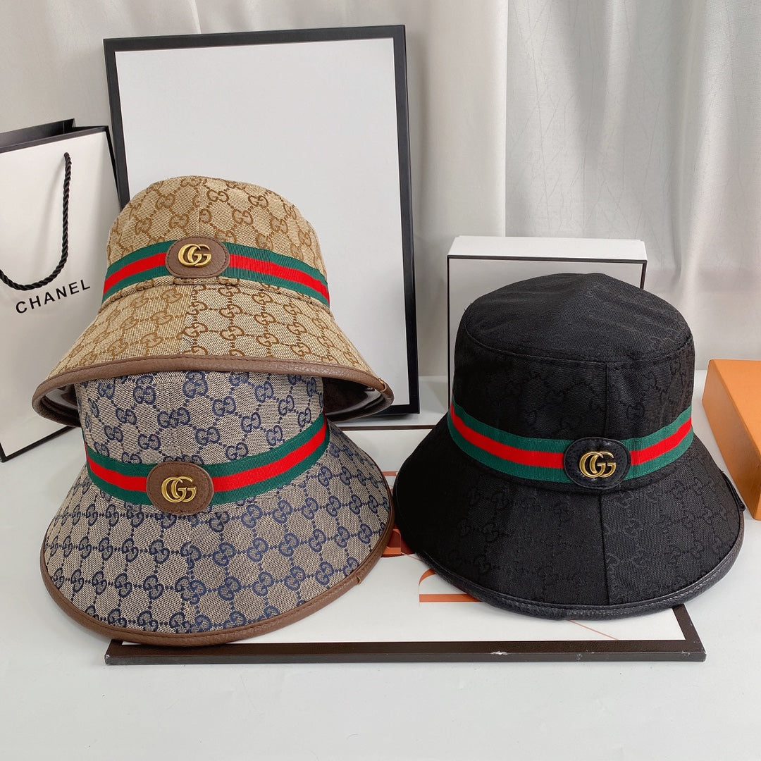 Klassisk GG Supreme Web Stripe Bucket Hat | Luksus designerhat