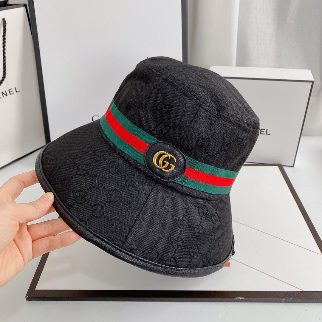 Klassisk GG Supreme Web Stripe Bucket Hat | Luksus designerhat