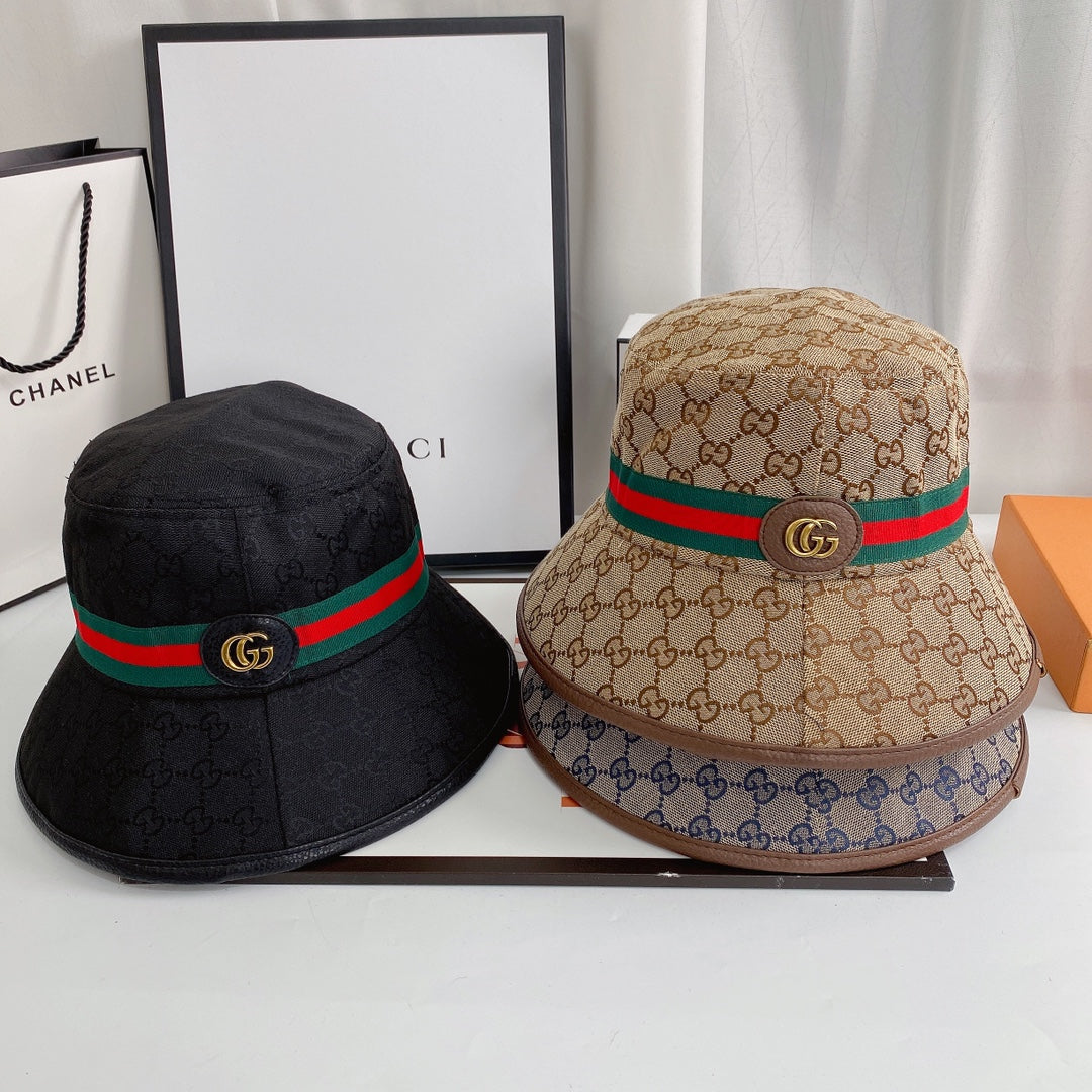 Klassisk GG Supreme Web Stripe Bucket Hat | Luksus designerhat