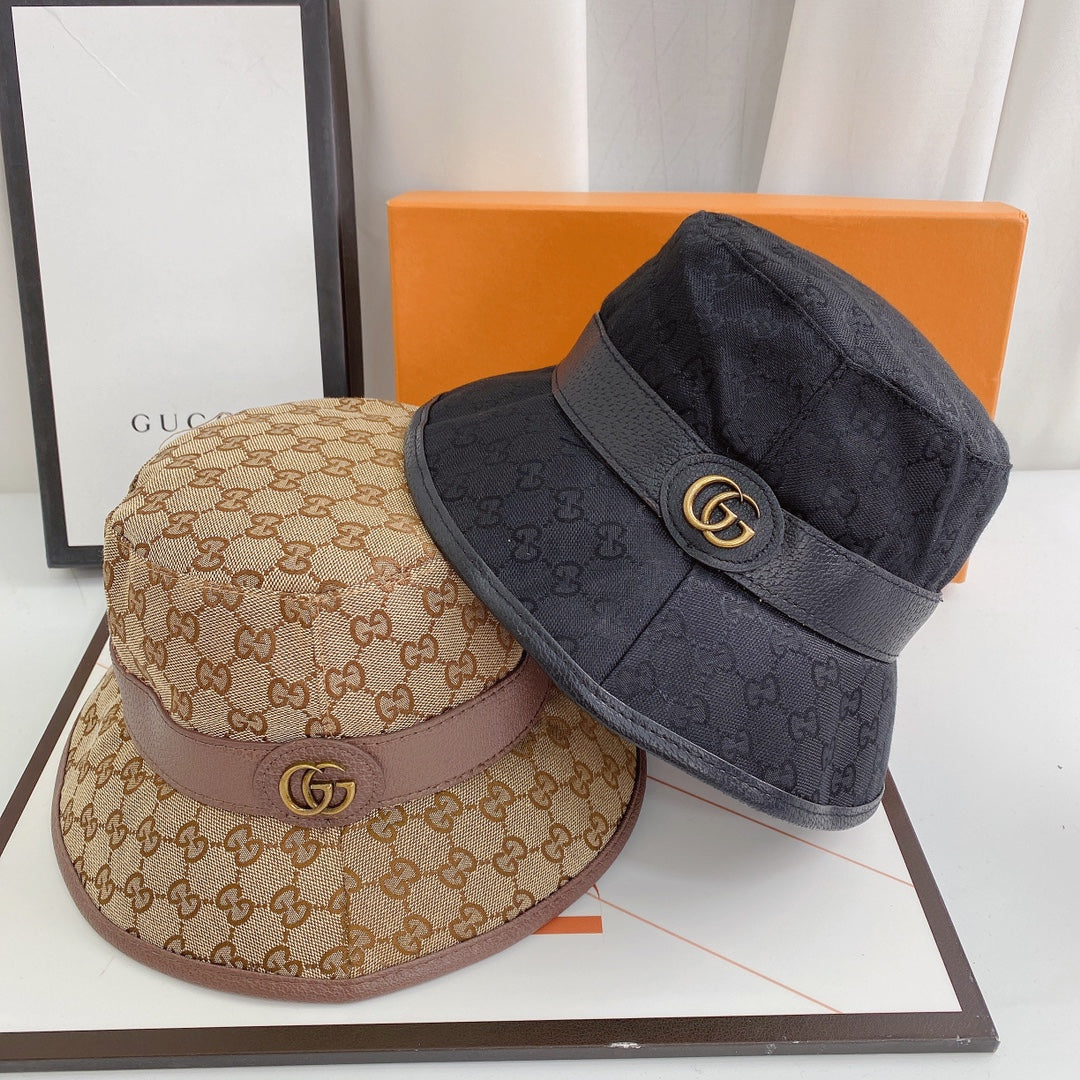 Fibbia per cintura classica con cappello a secchiello GG