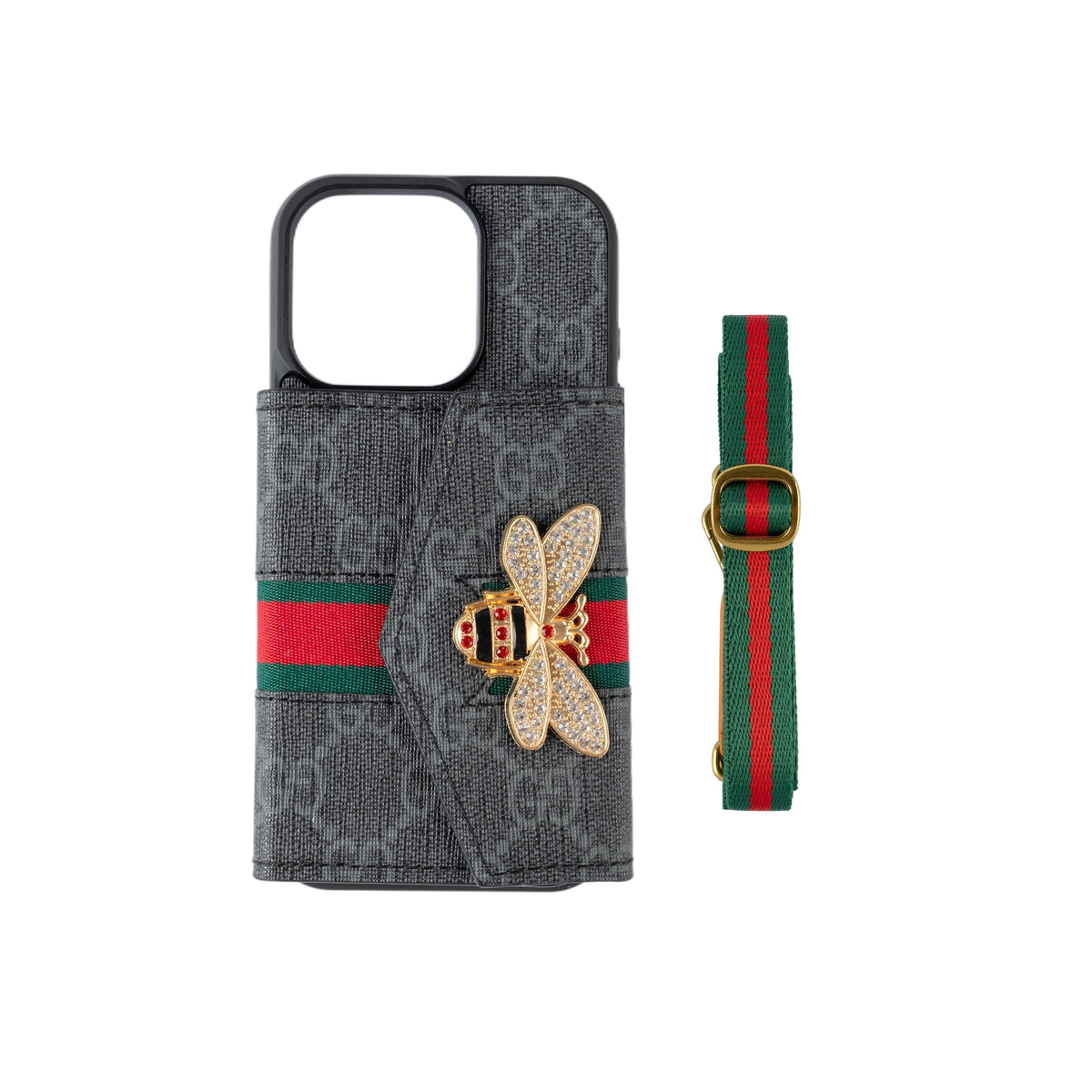 Premium Advanced Crossbody iPhone-deksel med kortholder og skulderstropp