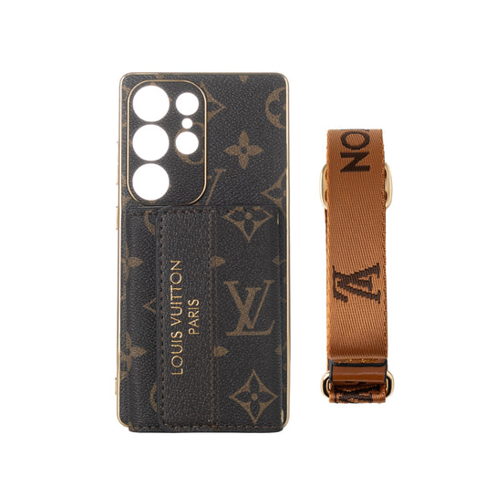Funda Samsung de cuero premium con tarjetero & Correa para muñeca