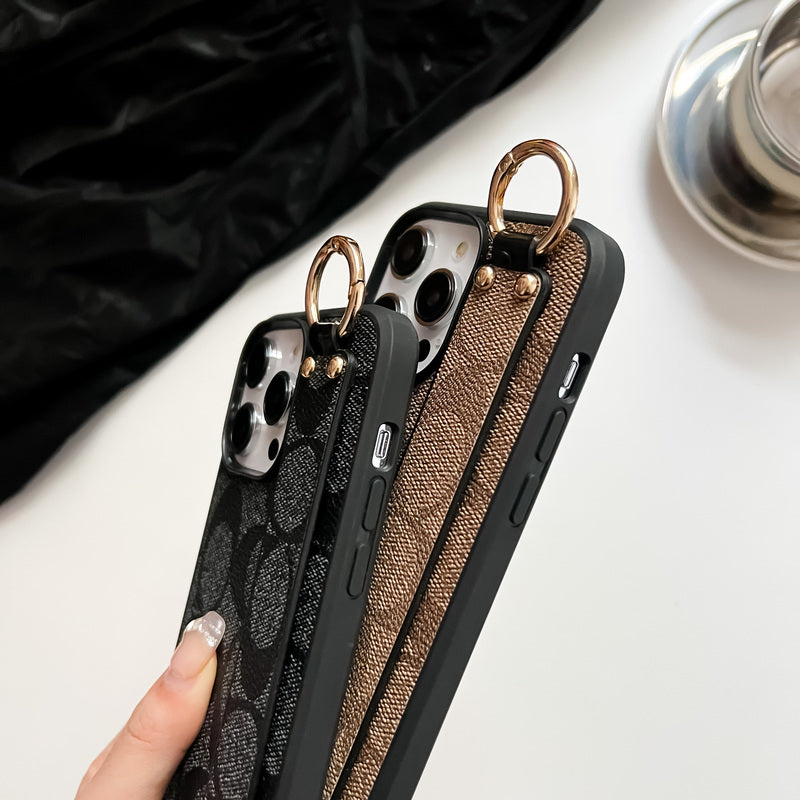Capa clássica para iPhone com suporte, preta - Tamanho PW240330