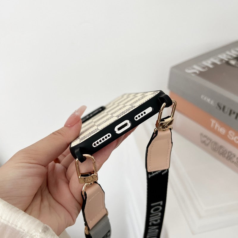 Luxusné hnedé crossbody puzdro na iPhone