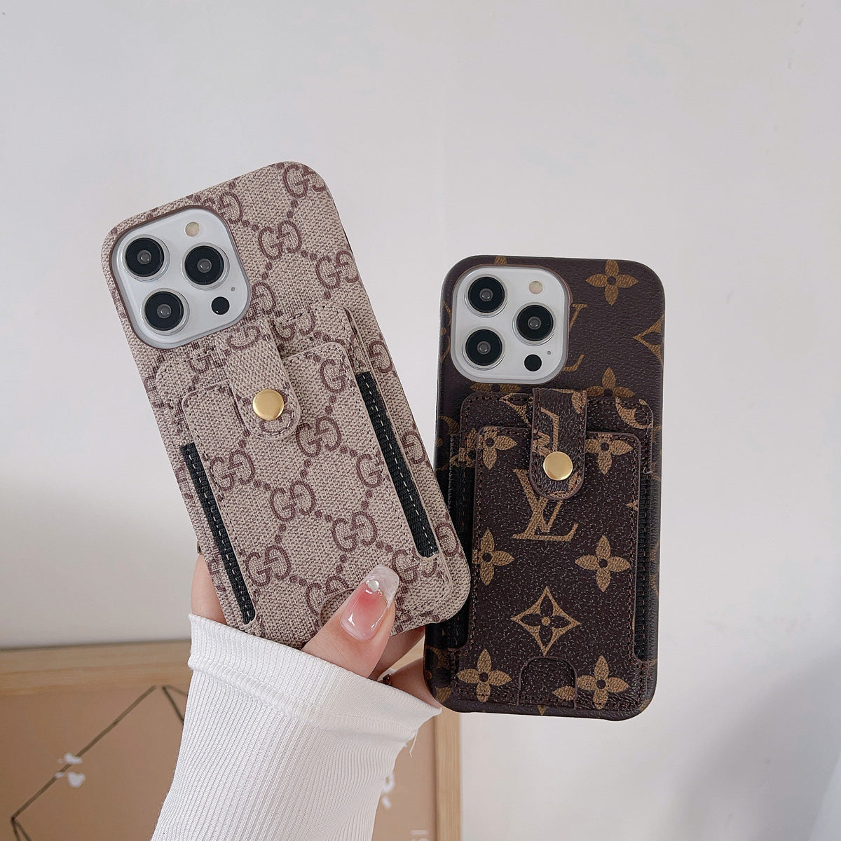 Premium korthållare iPhone-fodral