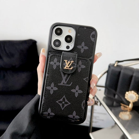 Πολυτελής Μαύρη & Λευκή τσάντα για iPhone Θήκη