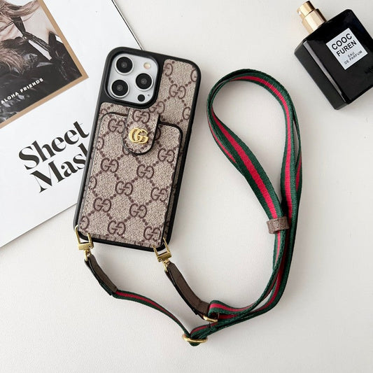 Premium Card Bag Crossbody Chain pouzdro na iPhone