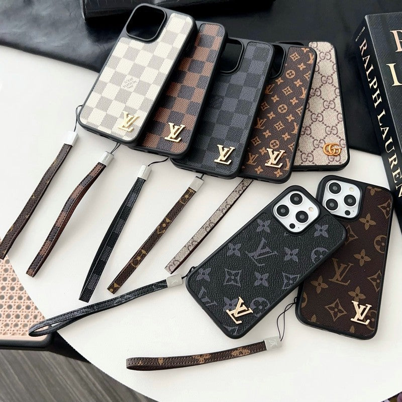 Luksus sort/hvid håndkæde iPhone etui