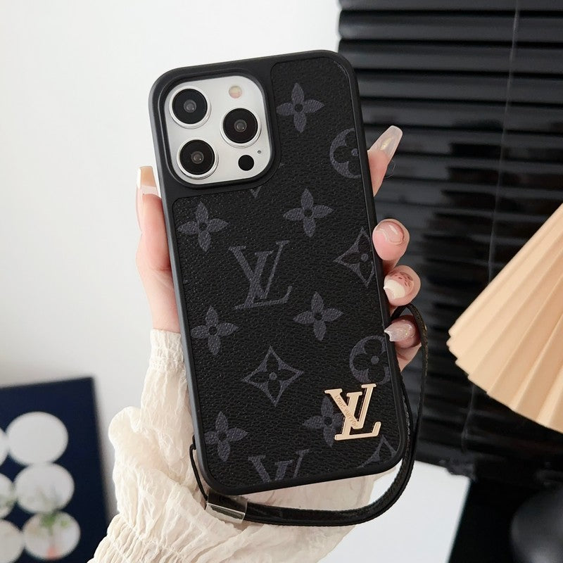 Luksus sort/hvid håndkæde iPhone etui