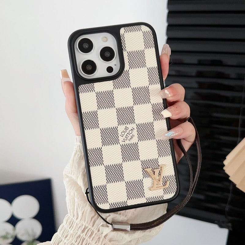 Luksus sort/hvid håndkæde iPhone etui