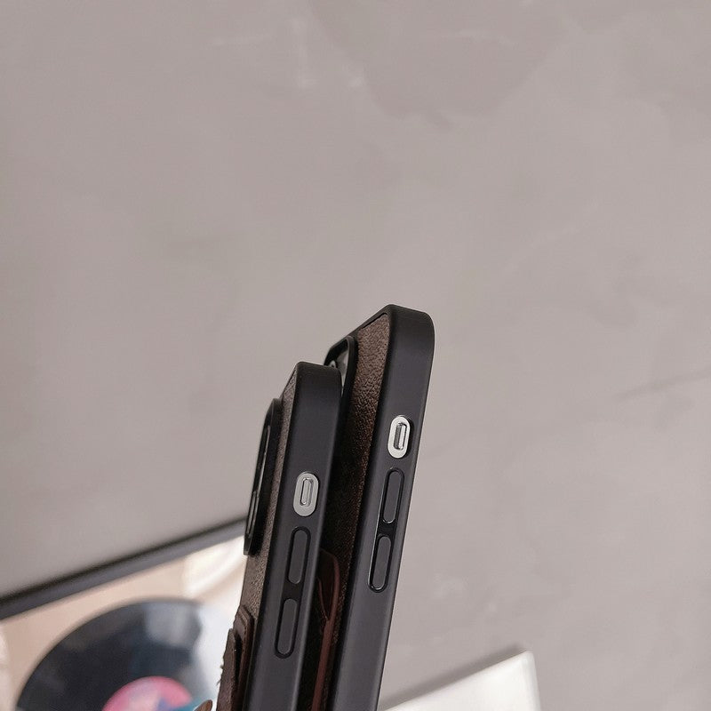 Klassisk kortväska till iPhone läderfodral