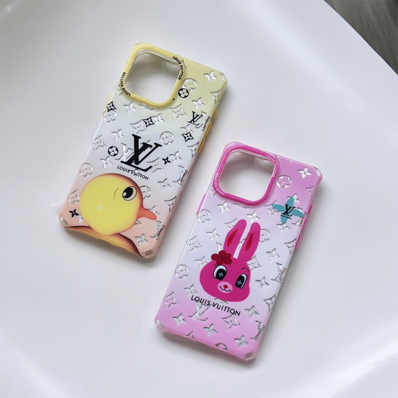 Luxuriöse quadratische iPhone-Hülle mit Ente und Kaninchen