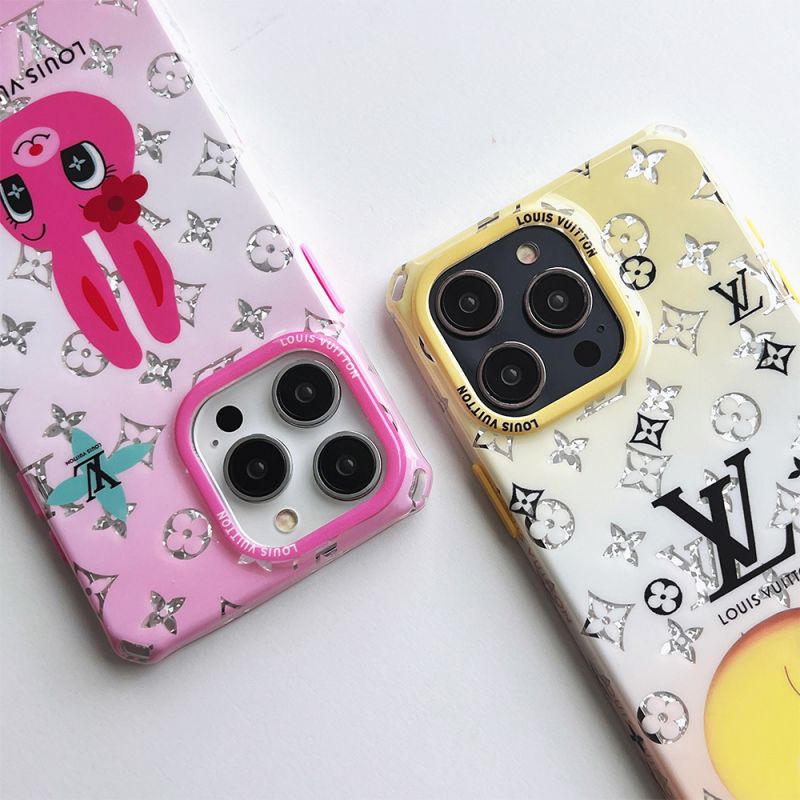 Luxuriöse quadratische iPhone-Hülle mit Ente und Kaninchen