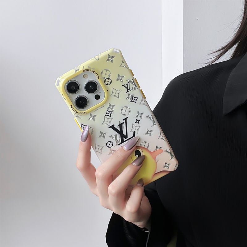 Luxuriöse quadratische iPhone-Hülle mit Ente und Kaninchen