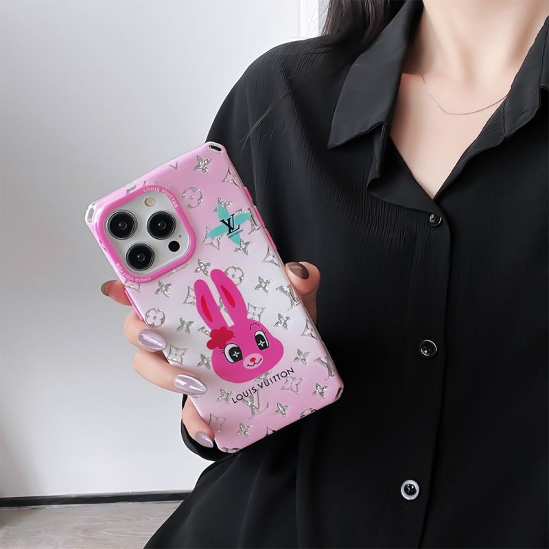 Luxuriöse quadratische iPhone-Hülle mit Ente und Kaninchen