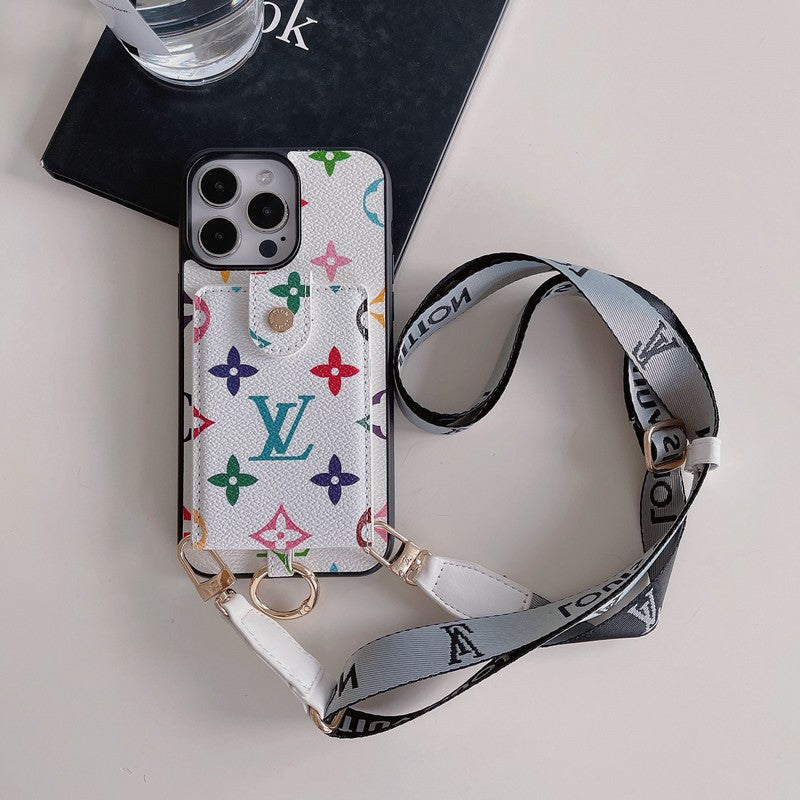 Ylellinen korttilaukku klassinen ketjullinen iPhone-kotelo