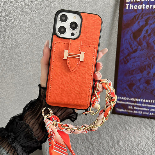 H Card Bag Skjerf Skinn iPhone-deksel