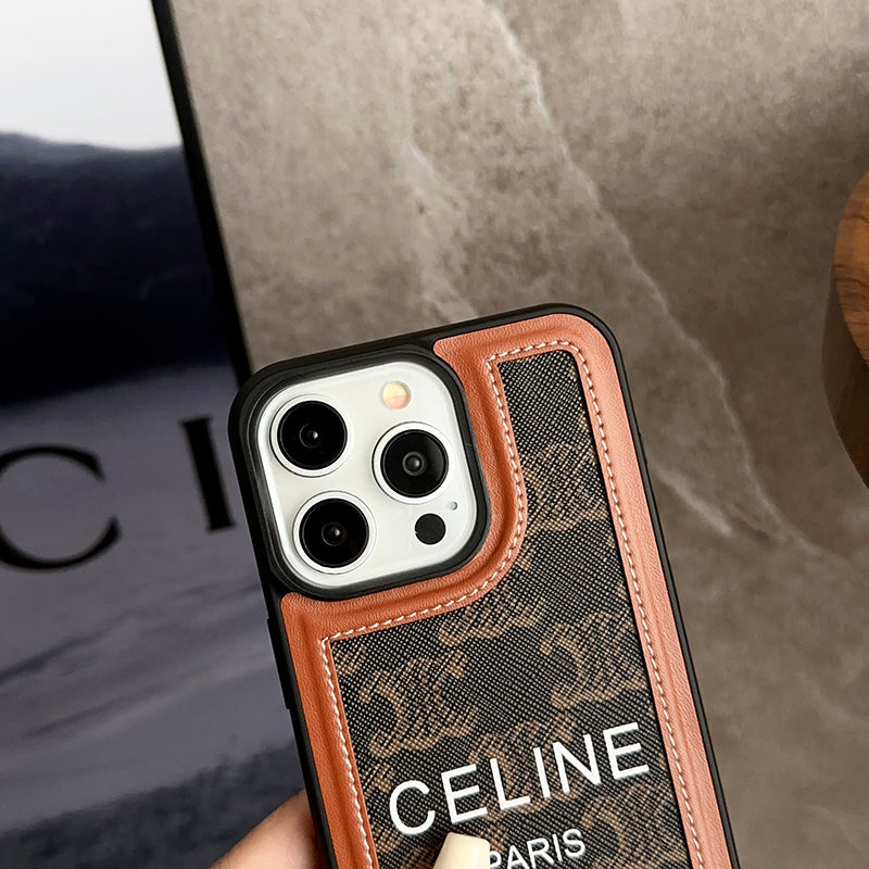 Modische Handhalterung aus Leder für das iPhone 16