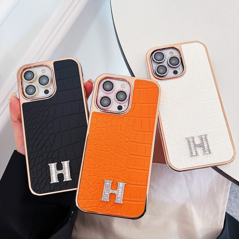 Classic Diamond Logo Rose Gold iPhone Case