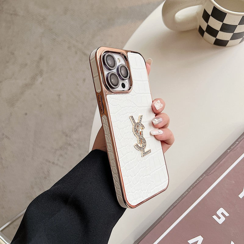 Saint Color Leather Rose Gold iPhone-deksel