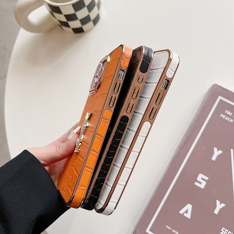 Saint Color Leather Rose Gold iPhone-deksel