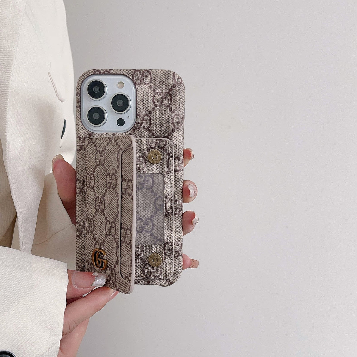 Premium korthållare iPhone-fodral