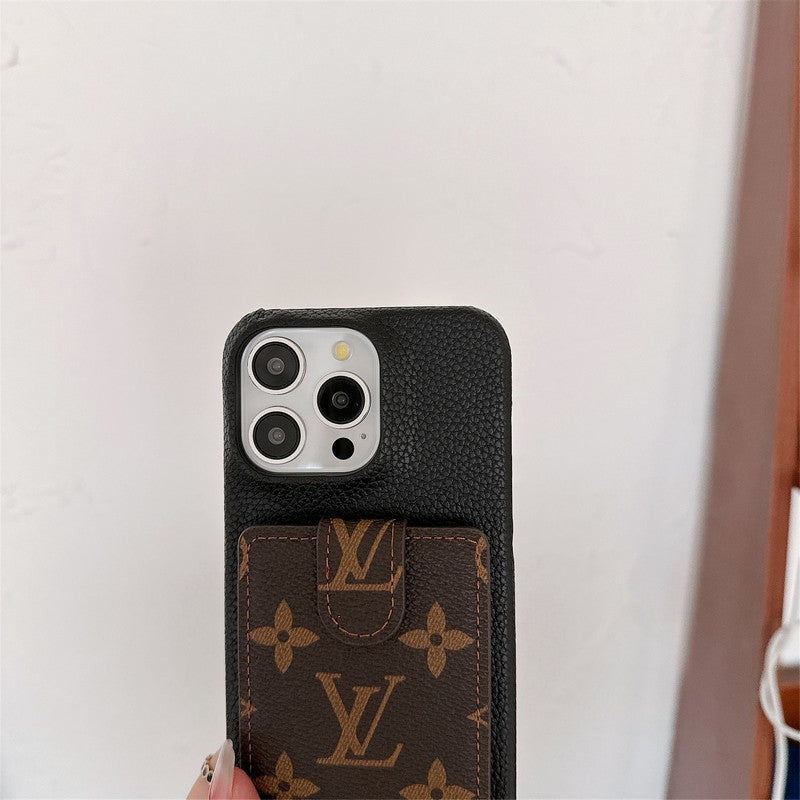 Étui pour iPhone avec chaîne à bandoulière pour sac à cartes de luxe