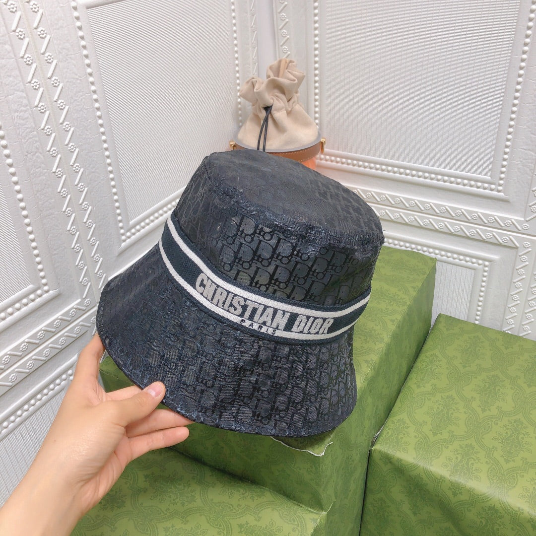 Vintage Sheer Organza Logo Bucket Hat til kvinder & Mænd