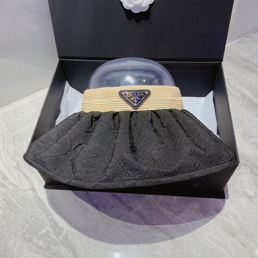 FashionFoldable Crinkled Cotton Sun Visor | Luxury Designer Summer Hat