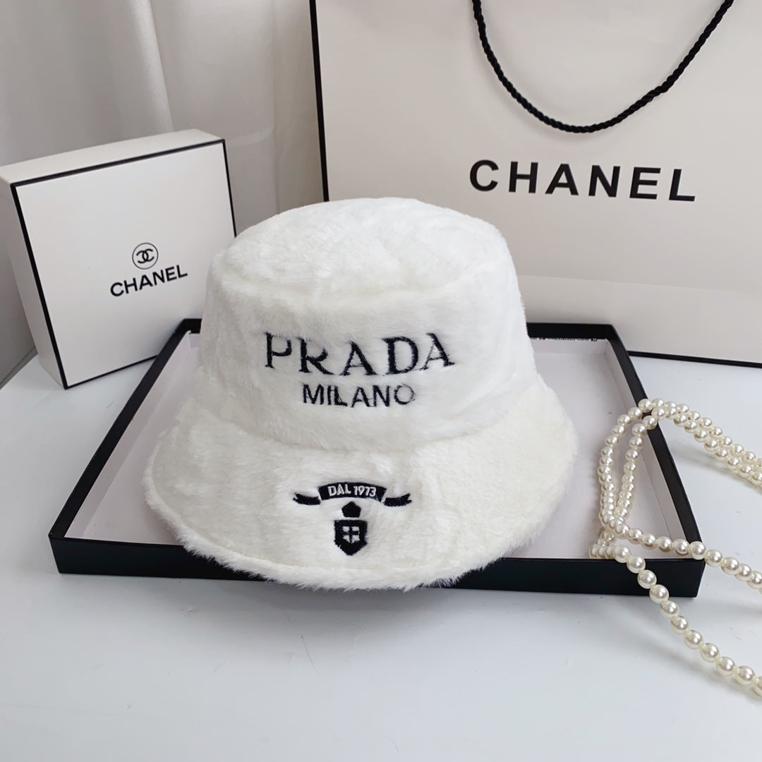 Cappello da pescatore in pelliccia sintetica peluche Fashion Milano | Cappello invernale di design di lusso