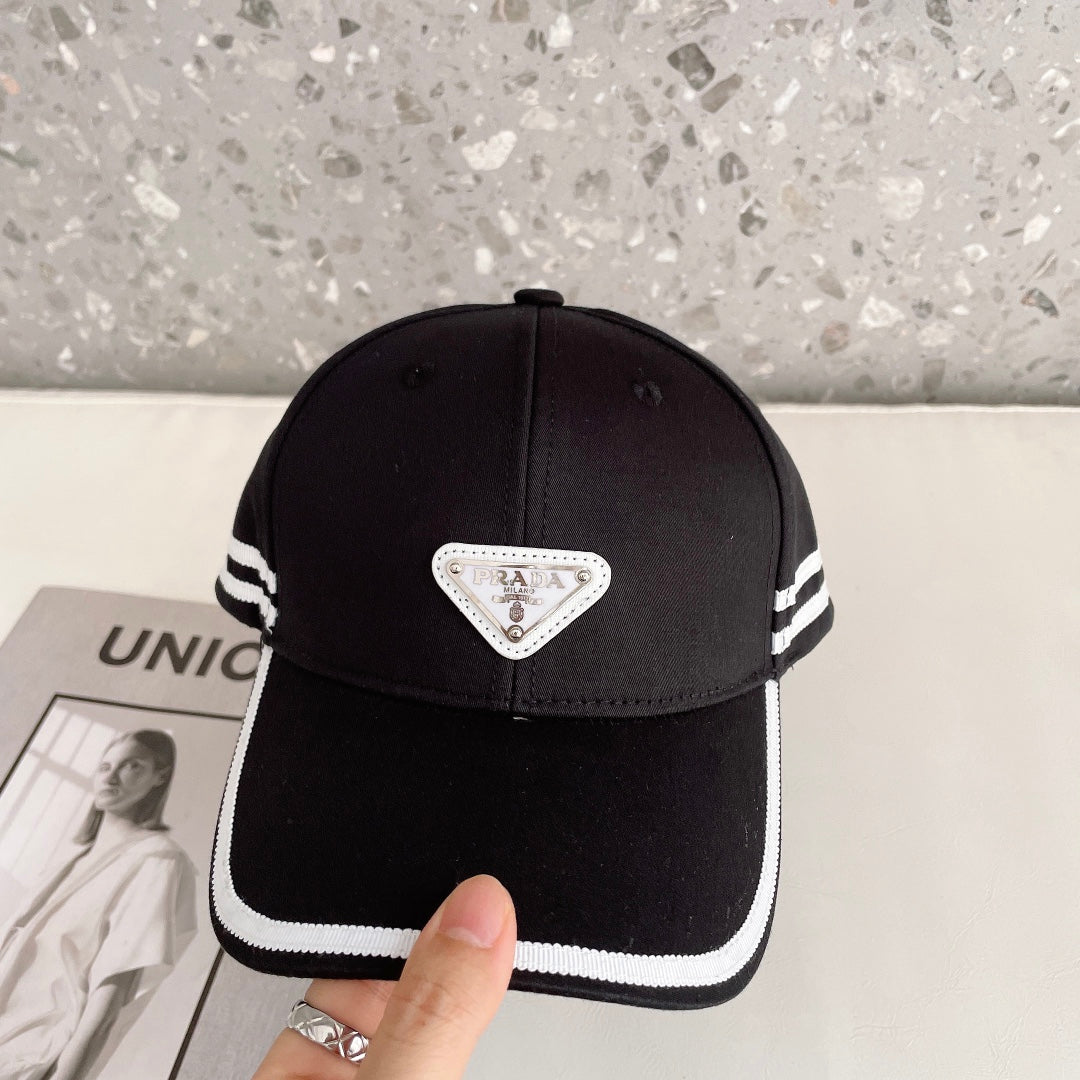 Logotipo do triângulo da forma boné de beisebol | Chapéu de algodão de designer de luxo
