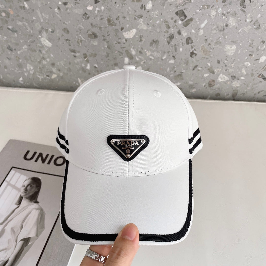 Logotipo do triângulo da forma boné de beisebol | Chapéu de algodão de designer de luxo