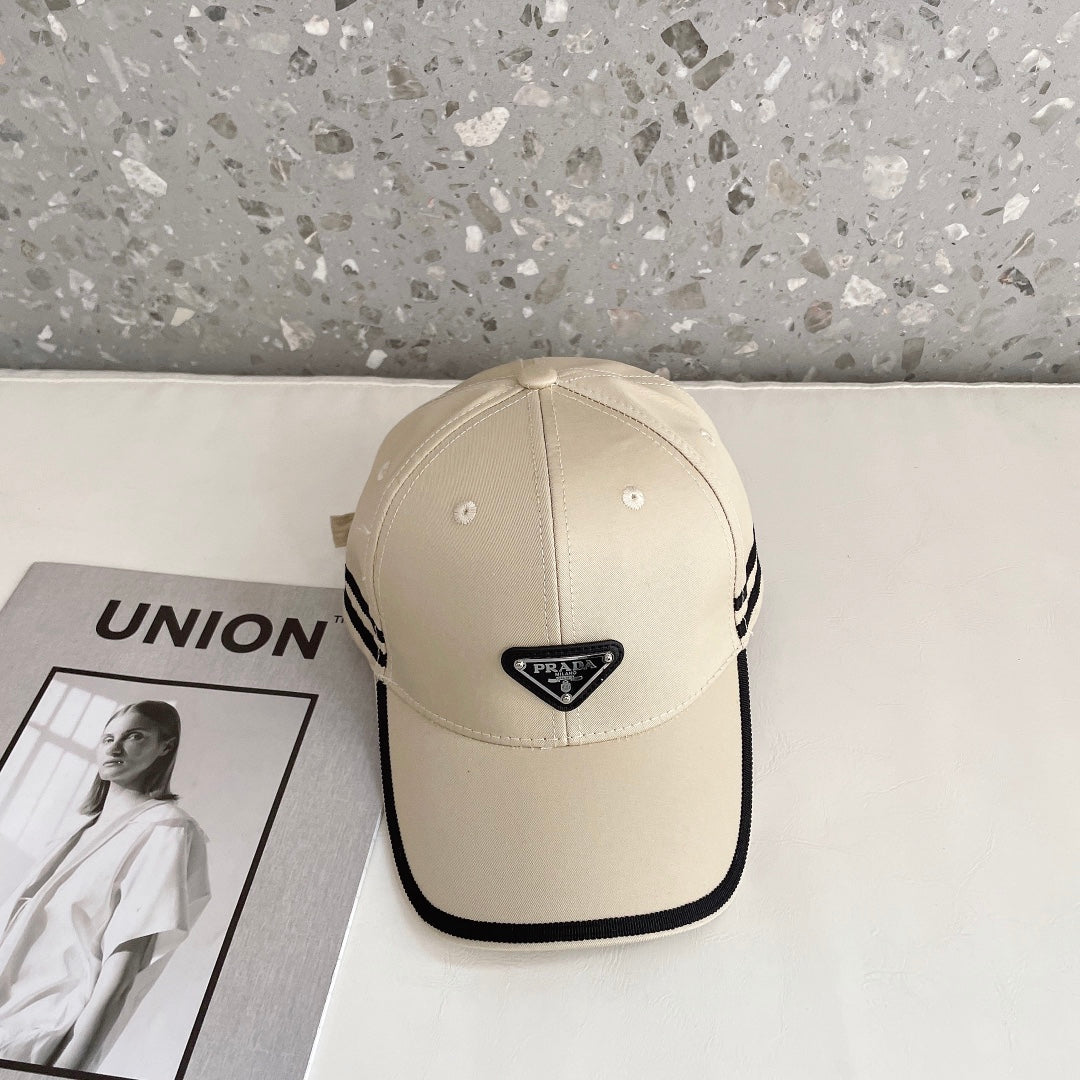 Logotipo do triângulo da forma boné de beisebol | Chapéu de algodão de designer de luxo