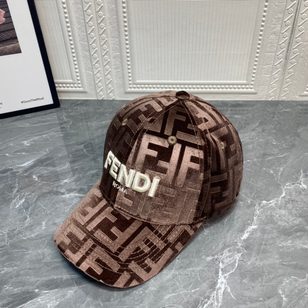 Luksus FF Gold Velvet baseballkasket | Luksus designer justerbar hat