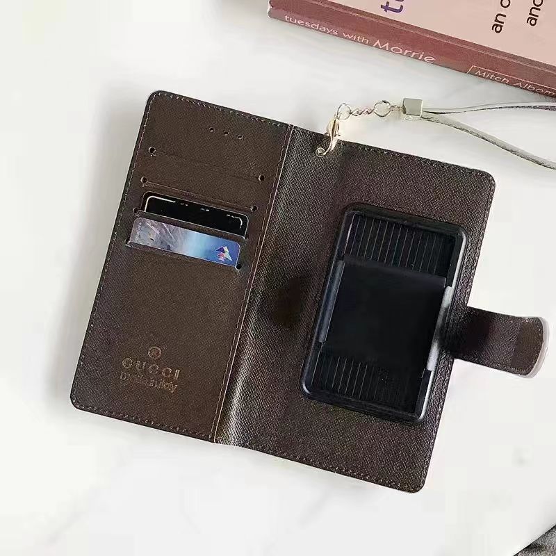 Bolsa de telefone de luxo, capa e porta-cartões para Samsung