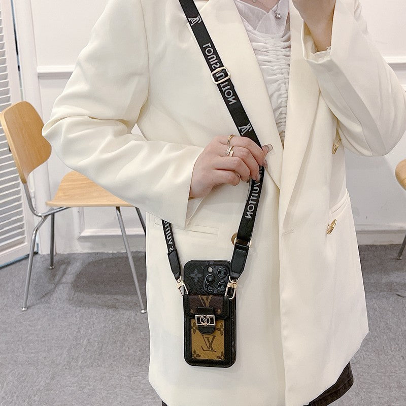 Luksus kortholder Crossbody iPhone-deksel